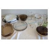 Glass cookware including Pyrex Glass cookware including Pyrex