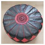 Vintage leather ottoman Vintage leather ottoman