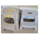2 plastic stools 2 plastic stools
