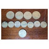 Uruguay pesos 10, 5, 1 Uruguay pesos 10, 5, 1