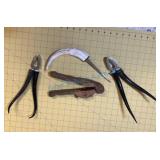 Tusk letter opener and antler nutcrackers Tusk letter opener and antler nutcrackers