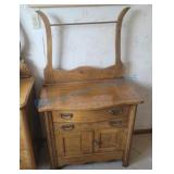 antique oak towel bar commode antique oak towel bar commode