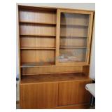 Teak China hutch with book case Teak China hutch with book case
