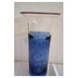 Art glass vase signed Art glass vase signed