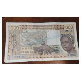West African state Senegal 1000 francs 1981 West African state Senegal 1000 francs 1981