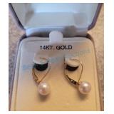14k gold pearl earrings 14k gold pearl earrings