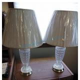 Pair of crystal lamps Pair of crystal lamps