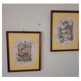 Two Hummel needlepoint pictures Two Hummel needlepoint pictures