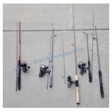 4 fishing poles 4 fishing poles