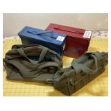 Two empty military tool bags and two empty ammo Two empty military tool bags and two empty ammo
