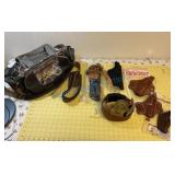 Leather holsters gun belts and range bag Leather holsters gun belts and range bag