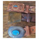 3 Men's belts with buckles 3 Men's belts with buckles