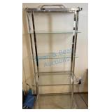 Chrome and brass Curio shelf Chrome and brass Curio shelf