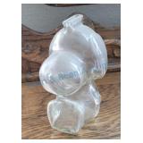 Glass Snoopy piggy bank Glass Snoopy piggy bank