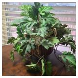 Small Decorative Faux Plant in Family Room Small Decorative Faux Plant in Family Room
