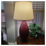 Modern Red Lamp in Family Room Modern Red Lamp in Family Room