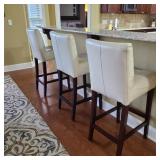 Lot of 3 Ivory Barstools by Four Hands Lot of 3 Ivory Barstools by Four Hands