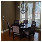 Modern Ashley Table w/ 6 Chairs & Lazy Susan