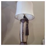 Modern Wrought Iron & Glass Table Lamp