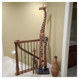 Modern Composite Giraffe Decor w/ Vase