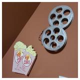 Small Film Reel & Popcorn Wall Art