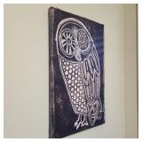 Modern Psychedellic Owl on Canvas Modern Psychedellic Owl on Canvas