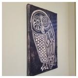 Modern Psychedellic Owl on Canvas