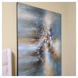 Large Modern Blue Palette Textured Abstract Art