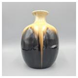 Wide Mouth Glazed Drip Vase