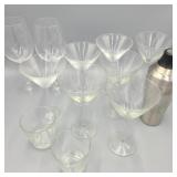 Stemware, Martini Glasses, & Barware Lot