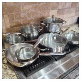 Lot of Wolfgang Pucks Stainless Steel Cookware Lot of Wolfgang Pucks Stainless Steel Cookware
