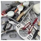 Large Lot of Kitchen Utensils w/ Hand Mixer