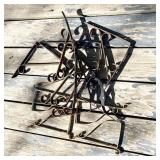 Vintage Lot of 9 Metal Shelf Holders