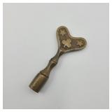 Vintage Brass Clover & Star Key