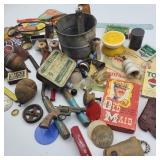 Flat of Misc Vintage Trinkets, Toys, & Miniatures