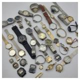 Large Lot of Vintage Watches for Parts / Repair