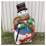 Vintage Christmas Snowman Plastic for Yard