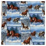 Quilting Fabric Horses in Snow 6 yards