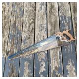 Vintage Painted Handsaw See Emblem