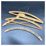 Vintage Wood Hangers w/Advertising