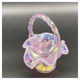 Fenton Basket Pink Opalescent