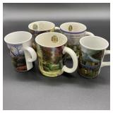 Lot of Thomas KinKade Coffee Mugs