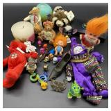 Lot of Smalls to include Vintage Troll Dolls