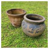 Two Pottery Planters