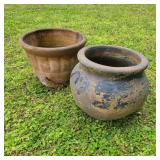 Two Pottery Planters