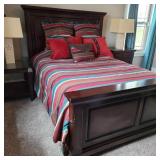 Modern Queen Bedframe w/ Western Style Bedding Modern Queen Bedframe w/ Western Style Bedding
