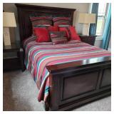 Modern Queen Bedframe w/ Western Style Bedding