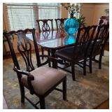 Vintage Thomasville Duncan Phyfe Style Table & 6 Vintage Thomasville Duncan Phyfe Style Table & 6