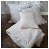 Lot of Large White Pillows & Comforter