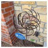 Wrought Iron Pinwheel Yard Art